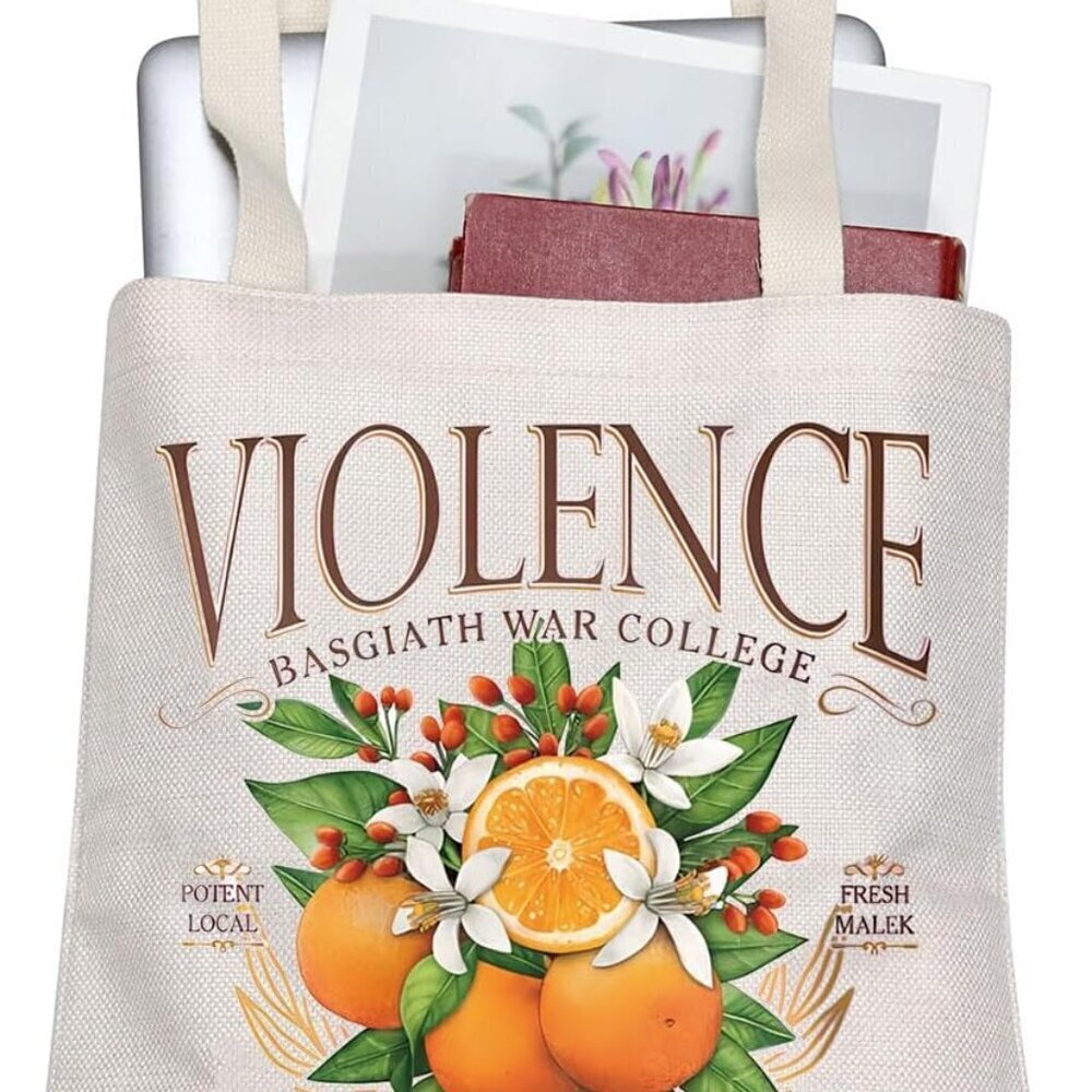 Dragon Rider Tote Bag Canvas Bookish Fantasy Gift Eco-Friendly